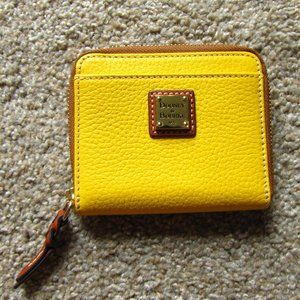 Dooney & Bourke Small Zip Yellow Wallet